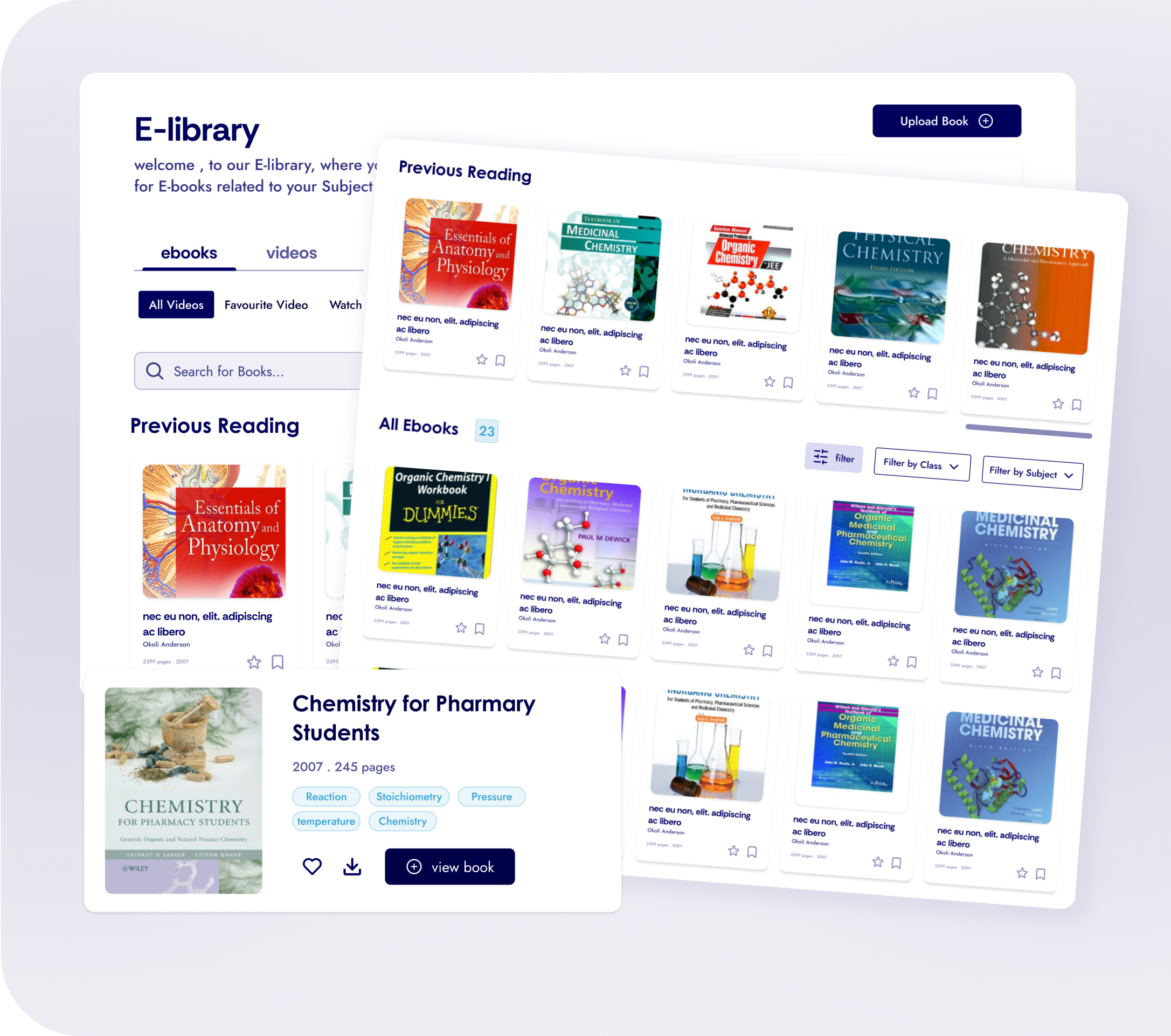 E-Library Interface Preview